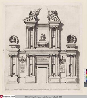 DEPOSITO DI CASA LEGI DIRETTO NELLA CHIESA DE PP. DELLA COMPAGNIA DI GIESV INVENTIONE DI IACOPO SANSVINO [Grabmal der Familie Lezze in der Kirche S. Maria Assunta detta I Gesuiti zu Venedig]