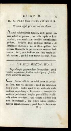 II. C. Plinius Flacco Suo S.