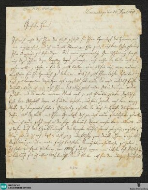 Brief von Jan Křtitel Václav Kalivoda an August Gerstel vom 26.04.1841 - Don Mus. Autogr. 22