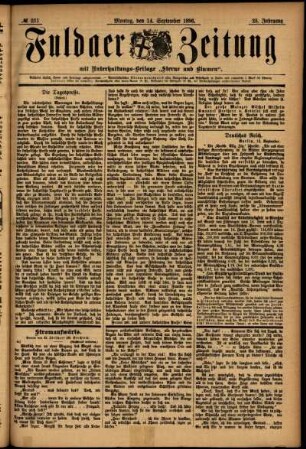 Ausgabe vom Montag, den 14. September 1896.