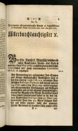 3-13, Bey Ew. Kayserl. Majestaet hoechstpreißlichen ...