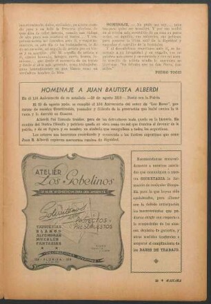 Homenaje a Juan Bautista Alberdi