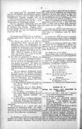 In nicht öffendlicher Sitzung (18), 20. Januar 1909