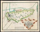 "Geometrischer Plan über den auf Diefenbacher Markung liegenden Mühlwald. Derselbe ist nach herzoglichem gnädigsten Befehl nach der wirklichen Lage aufgenommen und gezeichnet worden und ist vom dem Kloster Maulbronn ein Eigentum. Dasselbe exerziert das ius lignandi et territoriali durch Johann Michael Spaeth, Speismeister ... delineavit J.F. Ungerer 1777/78" [Lienzinger Hut]