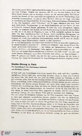 Goethe-Ehrung in Paris: die Ausstellung in der Bibliothèque Nationale