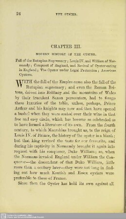 Chapter III. Modern history of the oyster