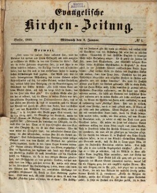 Evangelische Kirchen-Zeitung : Organ der Evangelisch-Lutherischen innerhalb der Preußischen Landeskirche, (Bekenntnistreue Gruppe), 66. 1860