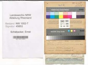 Entnazifizierung Ernst Schabacker , geb. 31.03.1894 (Techniker)