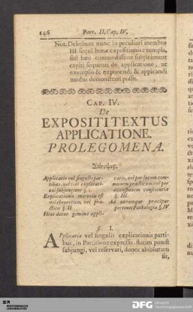 Cap. IV. De Expositi Textus Applicatione