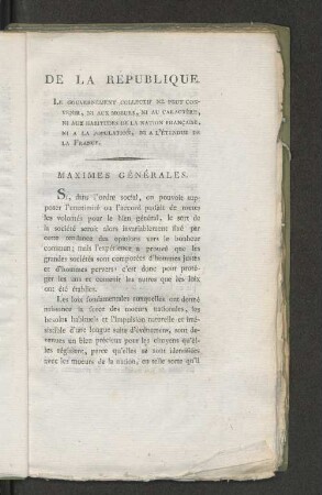 De La Republique.
