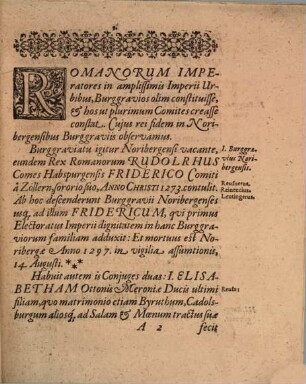 Genealogia synoptica illustr. Domus marchionum Brandenburgensium