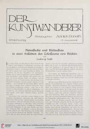 7/8: Naturstudie und Bildaufbau in zwei Ansichten des Colosseums von Böcklin