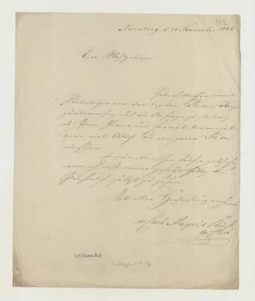 Brief von Carl Mayer an Joseph Heller