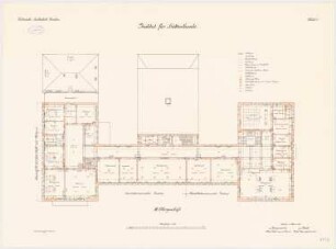 Institut für Hüttenkunde der Technischen Hochschule Breslau: Grundriss 3. Obergeschoss 1:100