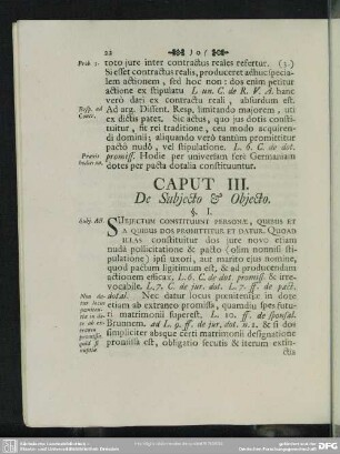 Caput III. De Subiecto & Obiecto