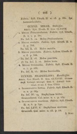 CCXXII. Meloe. Oelkäfer.