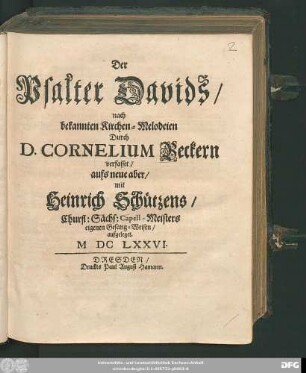 Der Psalter Davids