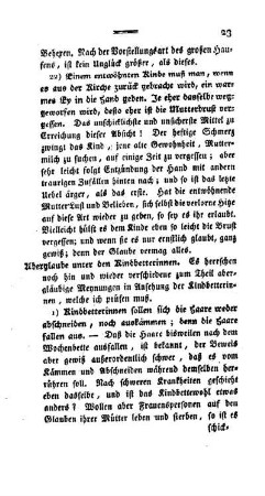 Aberglaube unter den Kindbetterinnen