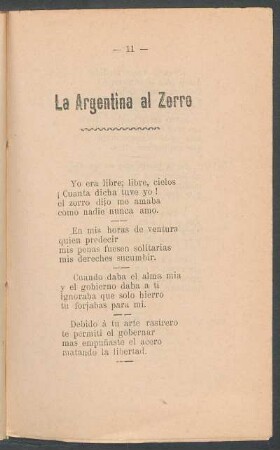 La Argentina al zorro