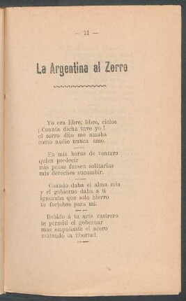 La Argentina al zorro