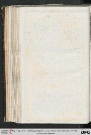 Neu eingerichteter Schreibkalender