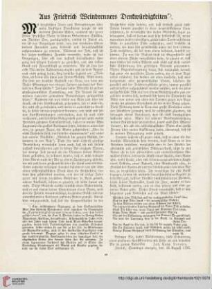 31: Aus Friedrich Weinbrenners Denkwürdigkeiten