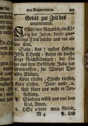 Gebät zur Zeit des ungewitters