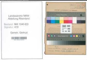Entnazifizierung Gertrud Gerwin , geb. 14.03.1889 (Lehrerin)
