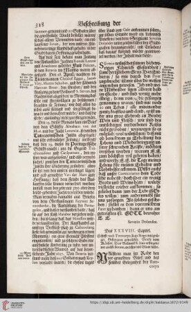 Das XXXVIII. Capitel