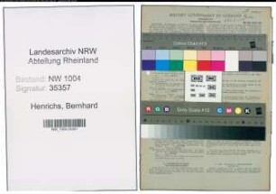 Entnazifizierung Bernhard Henrichs , geb. 21.05.1909 (Arbeiter)