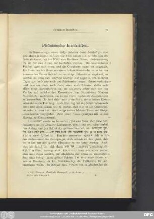 Phönizische Inschriften.