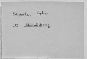 Schwartz, Sophia - Schwerin, Otto von