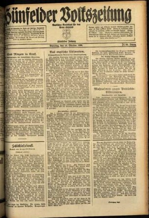 Ausgabe vom Dienstag, den 12. Oktober 1920.