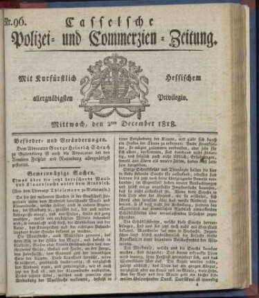 Nr. 96, Mittwoch, den 2ten December 1818