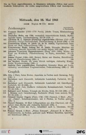 Zeichnungen (Nr. 501-509)