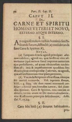 Caput II. De Carne Et Spiritu Homine Veteri Et Novo, Externo Atque Interno.