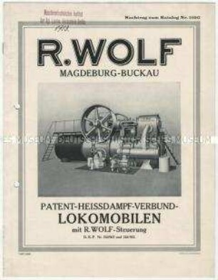Heißdampf-Verbundlokomobilen der Firma R. Wolf