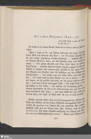Die ersten Ehejahre 1840–43