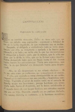 Capítulo LXXI - Esperando la explicación