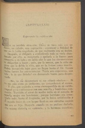 Capítulo LXXI - Esperando la explicación