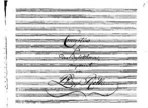 Concertos, cor di bassetto, orch, F-Dur - BSB Mus.ms. 2492 : [title page:] Concertino // für // das Bassetthorn, // componirt // von // Philipp Röth