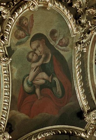 Seitenaltar, Oberbild: Madonna mit Kind