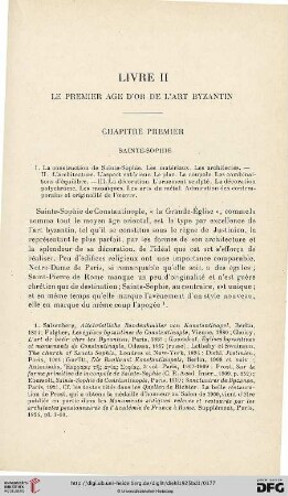 Livre II: Le premier age d’or de l’Art Byzantin