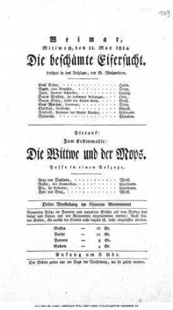 Die Wittwe und der Mops