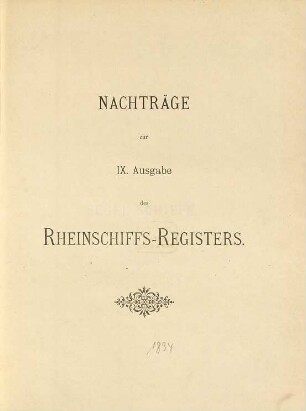 Rheinschiffs-Register. 9. 1894, Nachtr.