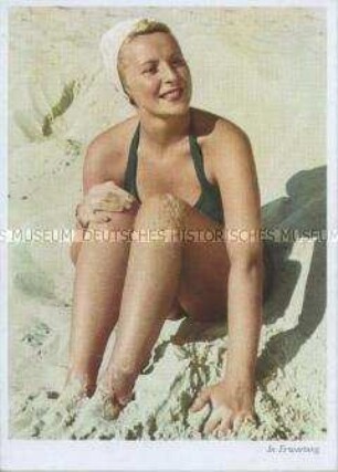 Frau am Strand
