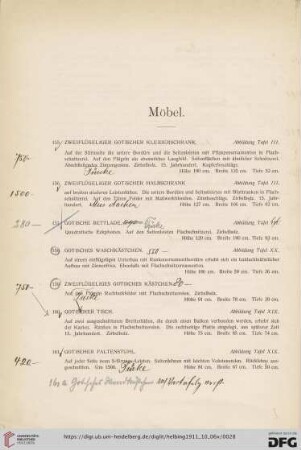 Möbel (Nr. 155-222)