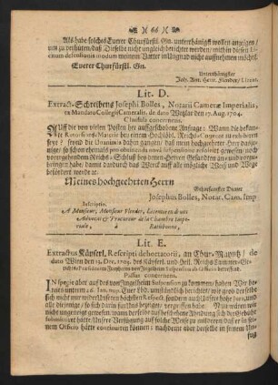 Extractus Käyserl. Rescripti dehortatorii, an Chur-Mayntz / ...