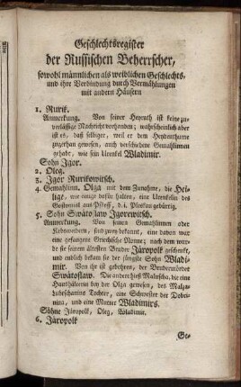 Geschlechtsregister der Russischen Beherrscher, ...