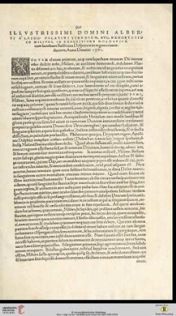 Illvstrissimi Domini Alberti A' Lasco Palatini Syradien [...]